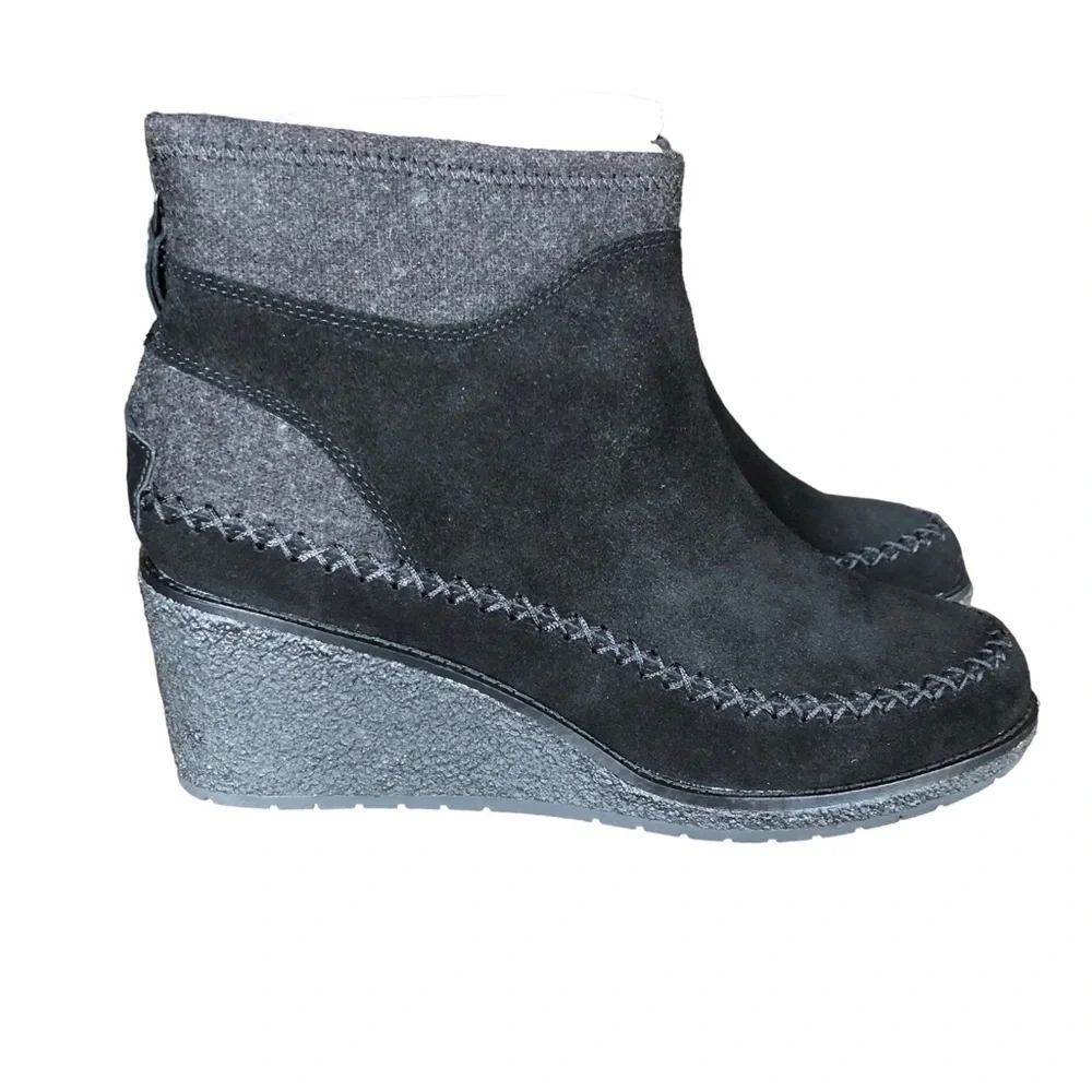 Pendleton Arago Wedge Water Resistant Wool Leather Boot Black 8.5